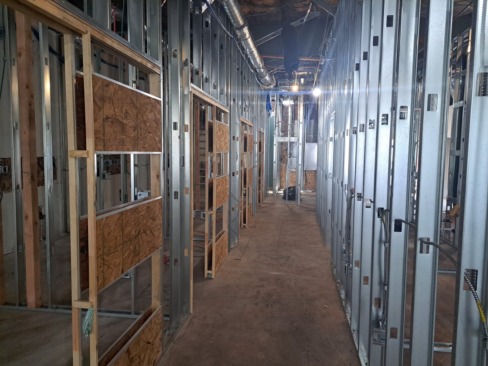 Light gauge metal stud framing